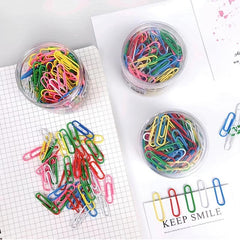 160pcs Multifunctional Paper Clip In Canisters Office Supplies