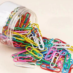 160pcs Multifunctional Paper Clip In Canisters Office Supplies