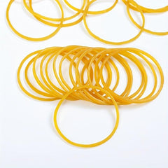 100pcs Yellow Rubber Bands High Temp Resistant & Cow Leather