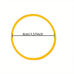 100pcs Yellow Rubber Bands High Temp Resistant & Cow Leather