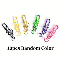 10pcs Musical Note Metal Paper Clips for Arts & Crafts