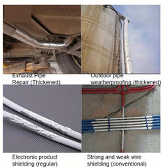 Thickened Aluminum Foil Tape 0.1mm 20m Roll - High Temp Resistant Leak Repair