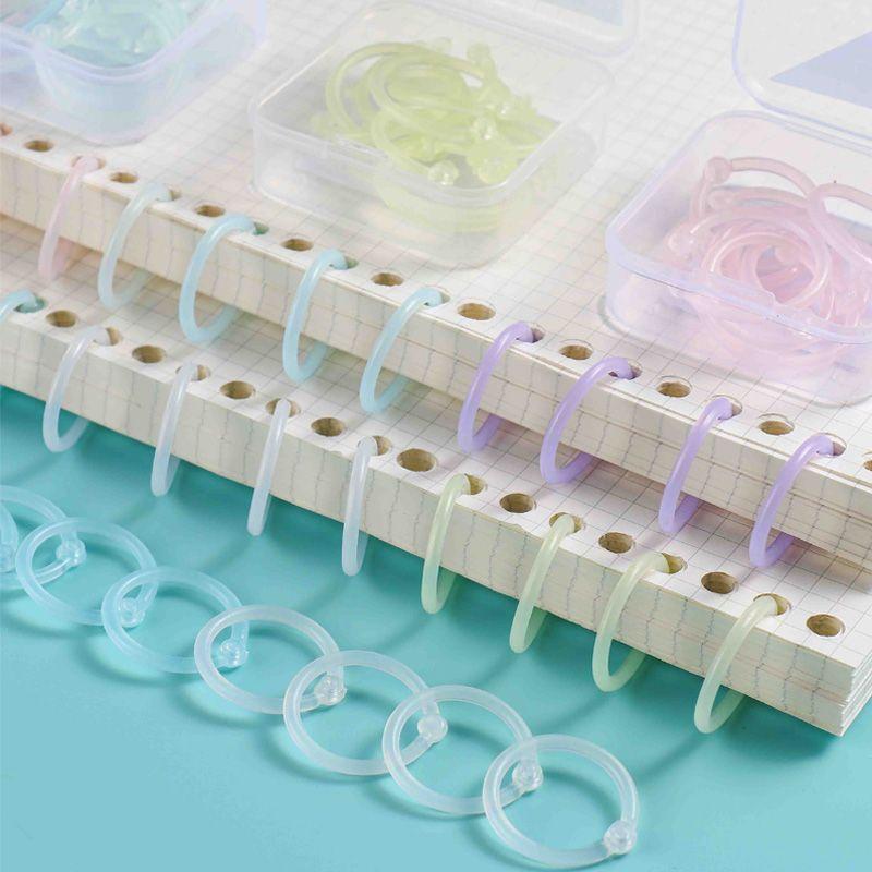 32pcs Loose Leaf Rings Planner Binder Hoops Albums Office Binding Supplies