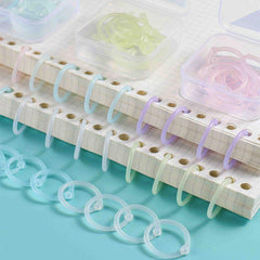 32pcs Loose Leaf Rings Planner Binder Hoops Albums Office Binding Supplies