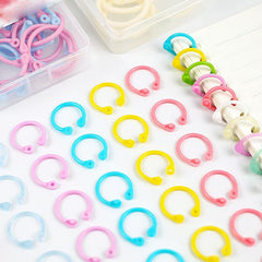 32pcs Loose Leaf Rings Planner Binder Hoops Albums Office Binding Supplies