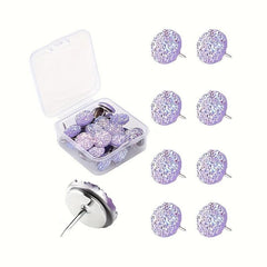 30pcs Diamond Push Pins Glitter Rhinestone Decorative Thumb Tacks