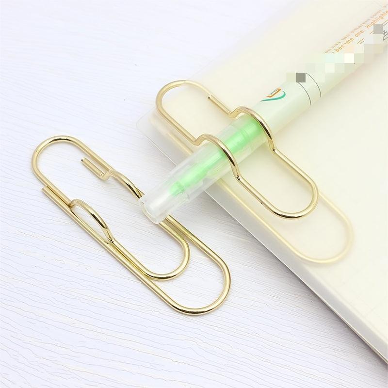 Metal Pen Clip for Notebook, Easy Carry Paper Clip Holder