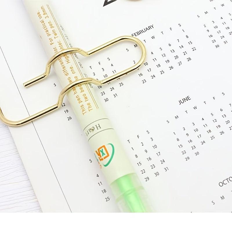 Metal Pen Clip for Notebook, Easy Carry Paper Clip Holder
