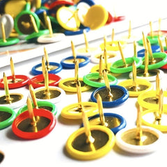 50pcs Push Pins Thumb Tacks Cork Board Wall Hangings Office Desk Organization