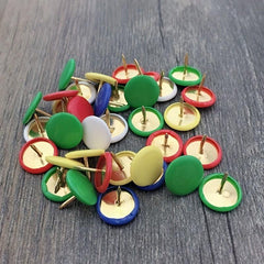50pcs Push Pins Thumb Tacks Cork Board Wall Hangings Office Desk Organization