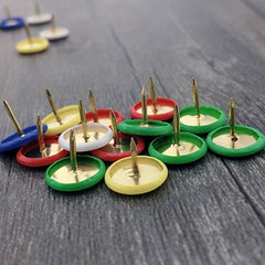 50pcs Push Pins Thumb Tacks Cork Board Wall Hangings Office Desk Organization