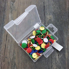 50pcs Push Pins Thumb Tacks Cork Board Wall Hangings Office Desk Organization