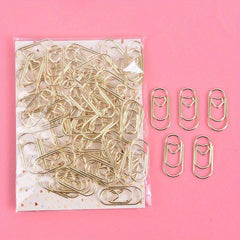 50pcs Paper Clips For Office School Home Desk Organizers Bookmark Clip