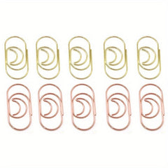10pcs Cartoon Cat Star & Moon Paper Clips for Office & School Supplies
