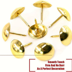300pcs Golden Thumb Tacks 7 8 9 2 15mm Round for Bulletin Boards Poster Hanging