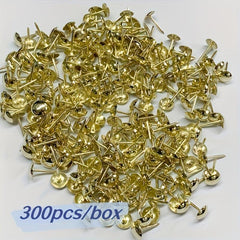 300pcs Golden Thumb Tacks 7 8 9 2 15mm Round for Bulletin Boards Poster Hanging