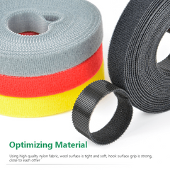 4pcs 3m 15mm Magic Tape Roll, Reusable Ties for Cutting, Resealable Magic Tape