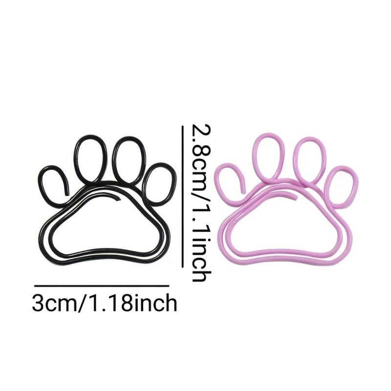 8pcs 30mm Funny Cartoon Claw Print Metal Paper Clip