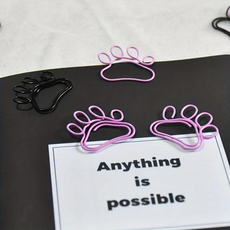 8pcs 30mm Funny Cartoon Claw Print Metal Paper Clip