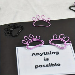 8pcs 30mm Funny Cartoon Claw Print Metal Paper Clip