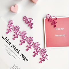 10 Flamingo Paper Clips Metal Planner Clips Office School Bookmark