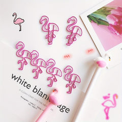 10 Flamingo Paper Clips Metal Planner Clips Office School Bookmark