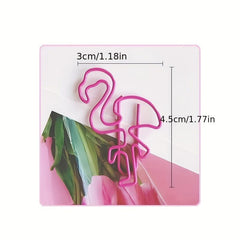10 Flamingo Paper Clips Metal Planner Clips Office School Bookmark
