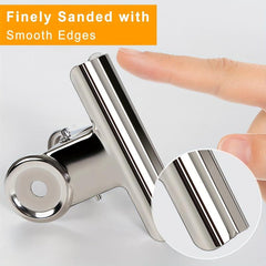 12pcs Metal Hinge Clips 63mm Bulldog Clips Silver Metal Binder Paper Clip