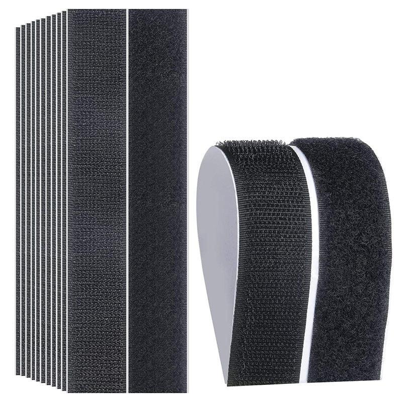 10 Pairs Hook Loop Fastener Tape Strips Self-adhesive Strong Nylon Sticker DIY