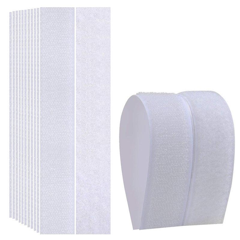 10 Pairs Hook Loop Fastener Tape Strips Self-adhesive Strong Nylon Sticker DIY