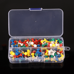 100Pcs Large Head Pins Clear Plastic Head Steel Tip Thumb Tacks for Home Office