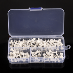 100Pcs Large Head Pins Clear Plastic Head Steel Tip Thumb Tacks for Home Office