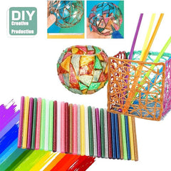 20pcs Colorful Glitter Hot Glue Sticks for Arts Crafts DIY Home Repairs