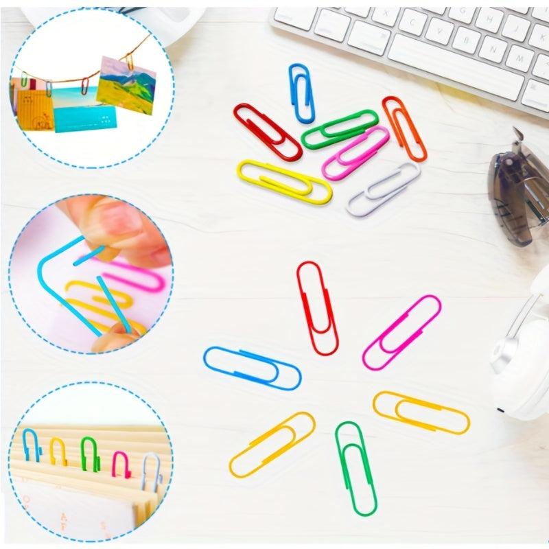 70 Mini Paper Binder Clips Colorful Office Supplies