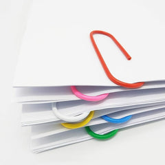 70 Mini Paper Binder Clips Colorful Office Supplies