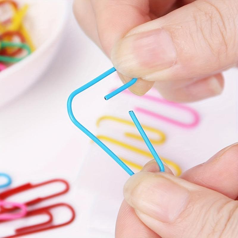 70 Mini Paper Binder Clips Colorful Office Supplies