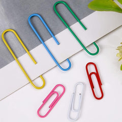 70 Mini Paper Binder Clips Colorful Office Supplies