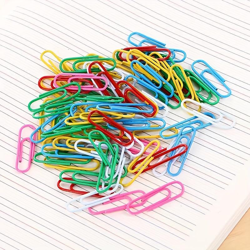 70 Mini Paper Binder Clips Colorful Office Supplies