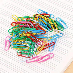 70 Mini Paper Binder Clips Colorful Office Supplies