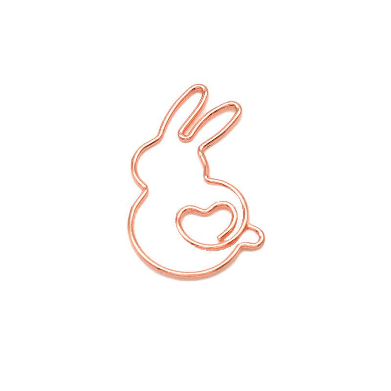 Animal Clip Rabbit Shaped Golden Paper Clip