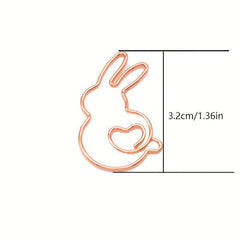 Animal Clip Rabbit Shaped Golden Paper Clip