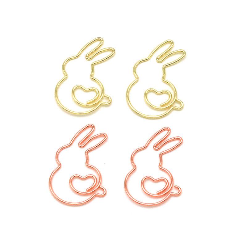 Animal Clip Rabbit Shaped Golden Paper Clip
