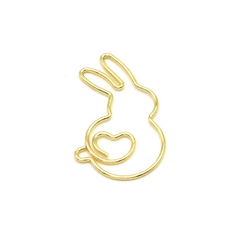 Animal Clip Rabbit Shaped Golden Paper Clip