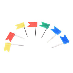 100pcs Multicolor Flags Push Pins Marking Thumbtack DIY Patchwork Map Pins