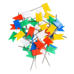 100pcs Multicolor Flags Push Pins Marking Thumbtack DIY Patchwork Map Pins