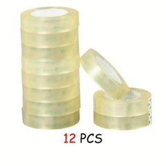 12pcs 12.5M Office Tape Sealing Small Tape Transparent Small Tape TMJ-001