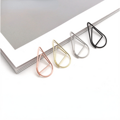 Trumpet Water Drop Shape Clip Metal Bookmark Paper Clip Message Folder