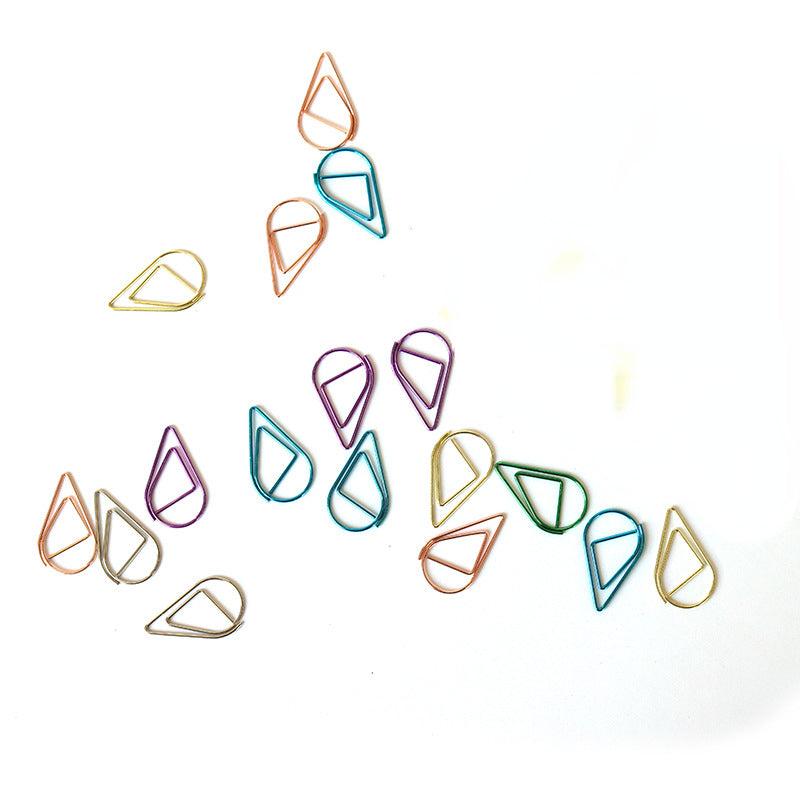 Trumpet Water Drop Shape Clip Metal Bookmark Paper Clip Message Folder