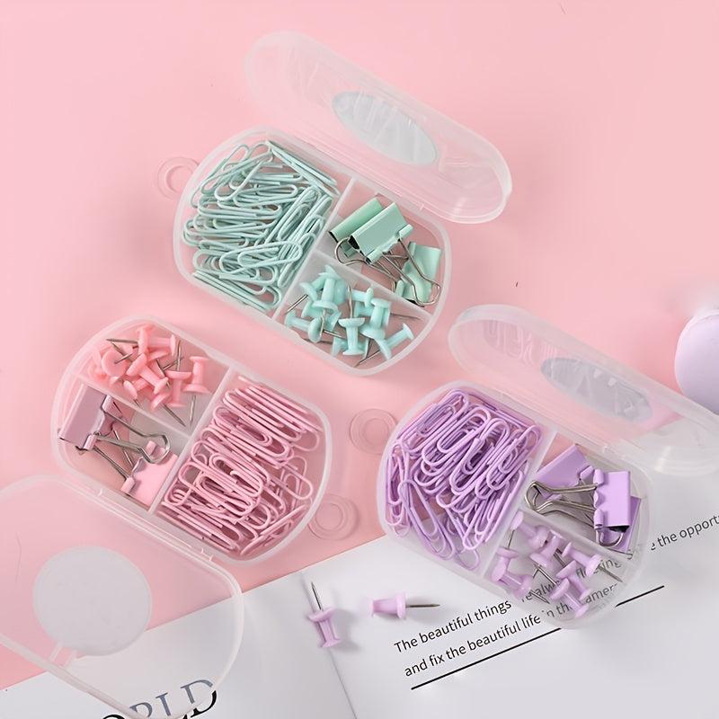 45pcs Binder Clips Paper Clips Office School Set