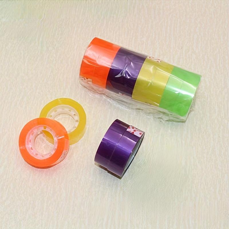 4pcs Student Tape Transparent Small Tape Stationery Office Transparent